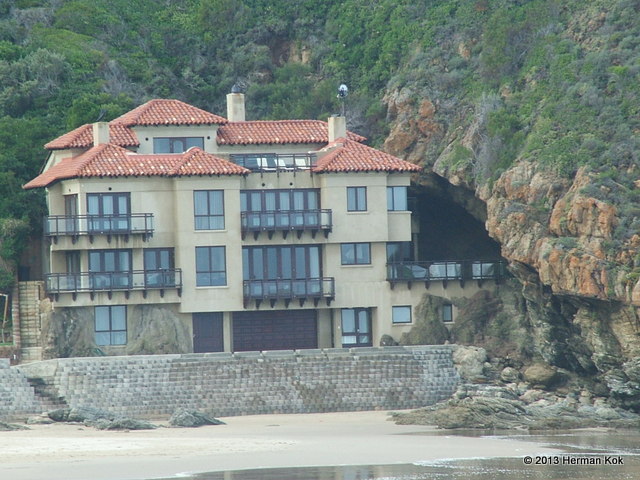 House built under mountain
