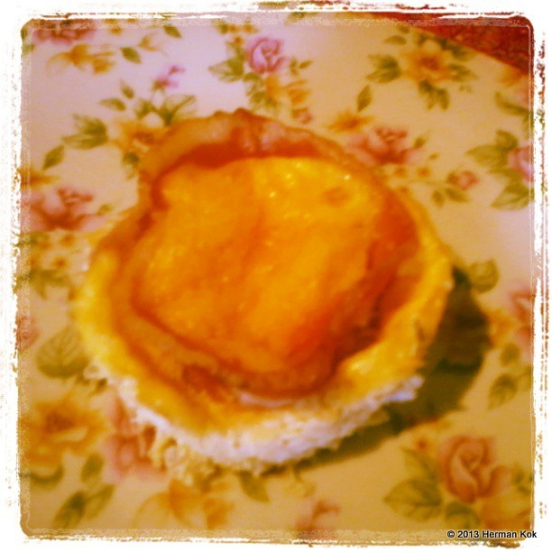 Egg and bacon cupcake