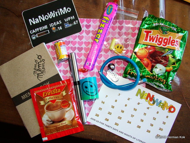 NaNoWriMo goodie bag