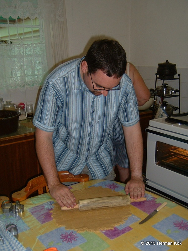Rolling out cookie dough