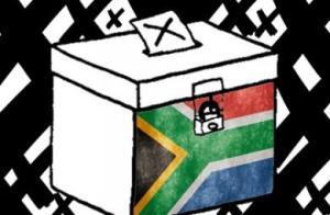 SA Flag ballot box