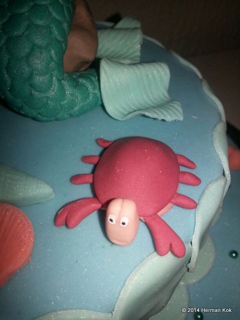 Little Mermaid Sebastian Fondant Figurine