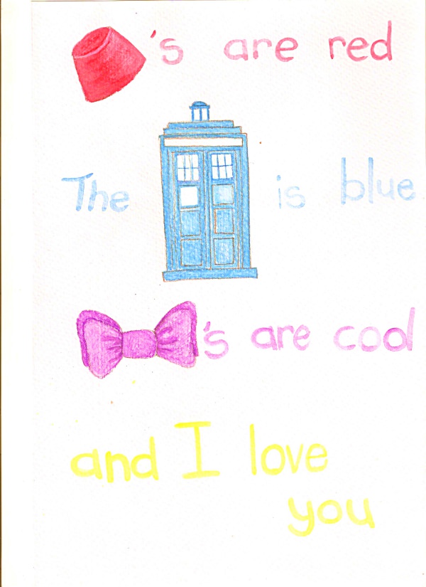 Dr Who Valentine's card