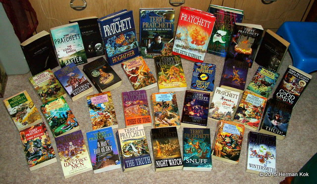 Personal collection of Terry Pratchett books